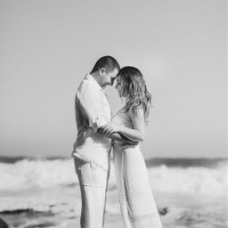 beach california engagement love couple